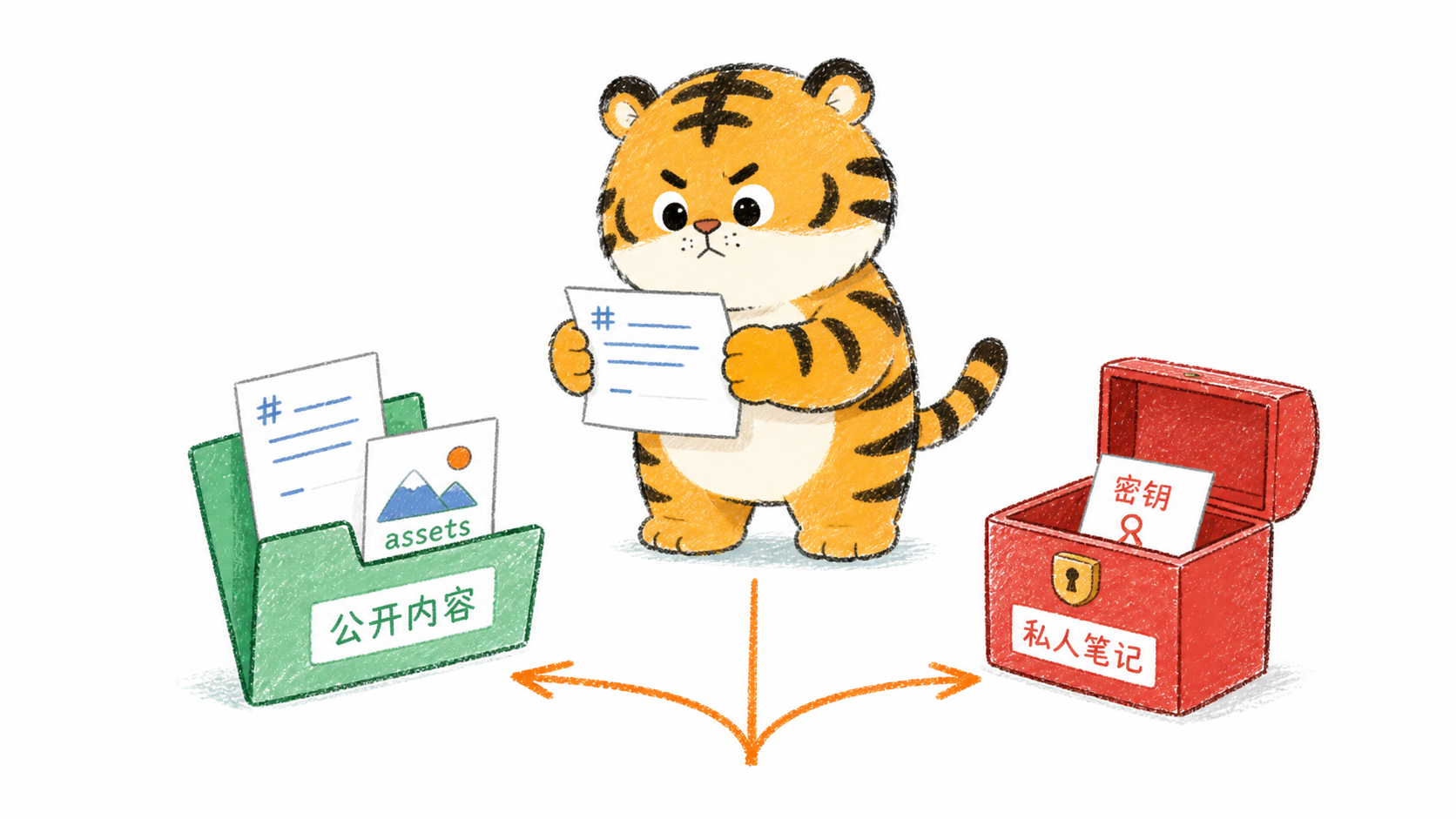 公开内容与私人笔记分开